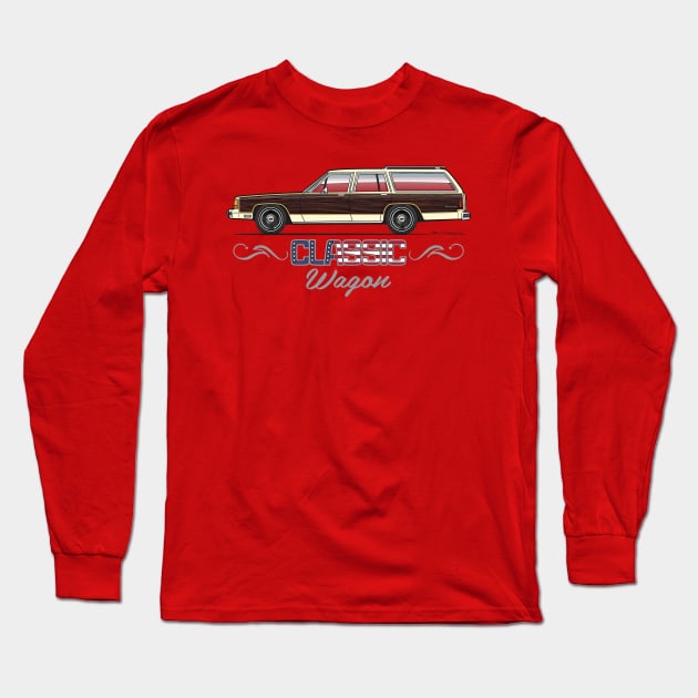 Classic Wagon Long Sleeve T-Shirt by JRCustoms44